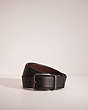 COACH®,RESTORED HARNESS BUCKLE CUT-TO-SIZE REVERSIBLE BELT, 38MM,Black/Mahogany,Front View