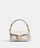 COACH®,TABBY 12,Polished Pebble Leather,Brass/Chalk,Front View
