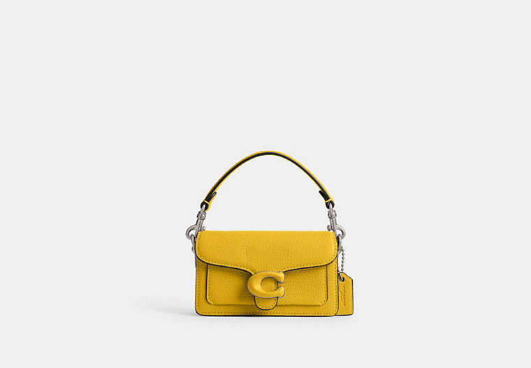 COACH®,TABBY BAG 12,Mini,Silver/Canary,Front View image number 0