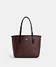 COACH®,MINI CITY TOTE IN SIGNATURE CANVAS,Coated Canvas,Medium,Gold/Oxblood Multi,Front View
