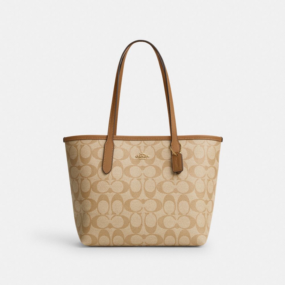 COACH Mini City Tote In Signature Canvas