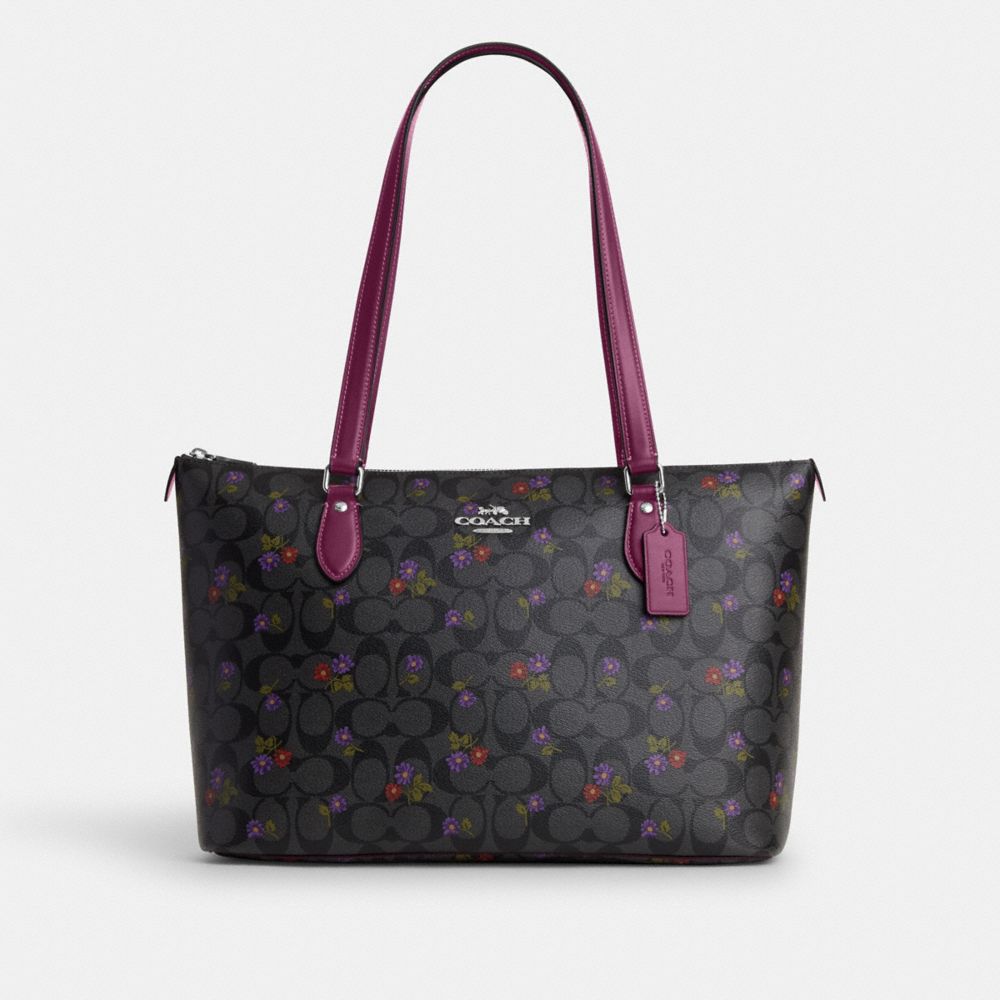 Coach tote with flowers best sale