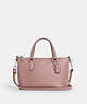 COACH®,MINI GALLERY CROSSBODY,Crossgrain Leather,Small,Silver/Dusty Rose,Front View