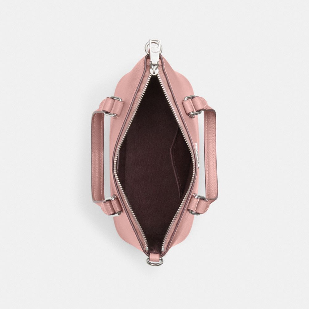COACH®,Cuir Cross-grain,Argent/Rose Poussiéreux,Inside View,Top View