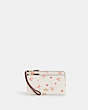 COACH®,DOUBLE ZIP WALLET WITH BOW PRINT,Coated Canvas,Mini,Im/Chalk/Wine Multi,Front View
