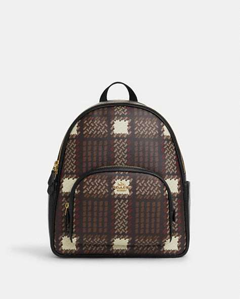 Court Backpack With Brushed Plaid Print