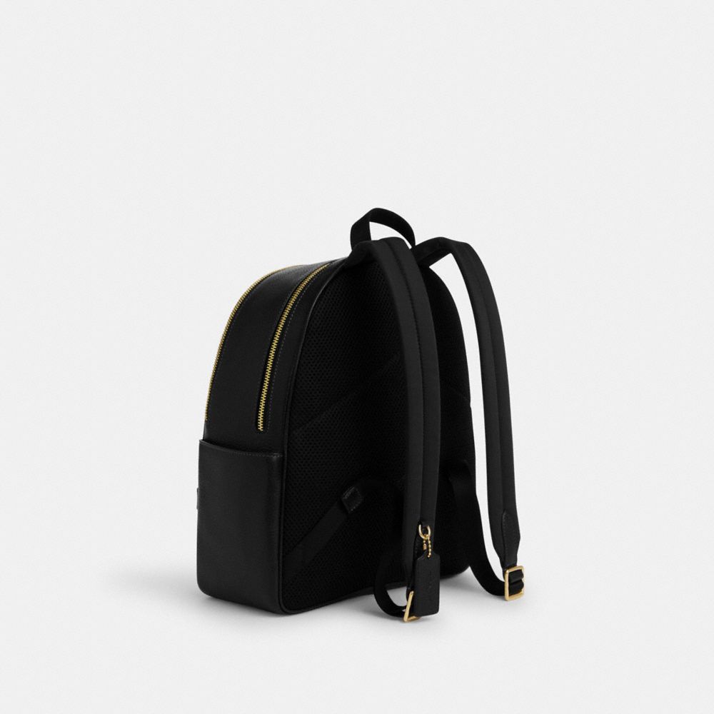 Black backpack cheap gold zip