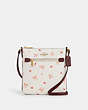 COACH®,MINI ROWAN FILE BAG WITH BOW PRINT,Coated Canvas,Small,Im/Chalk/Wine Multi,Front View