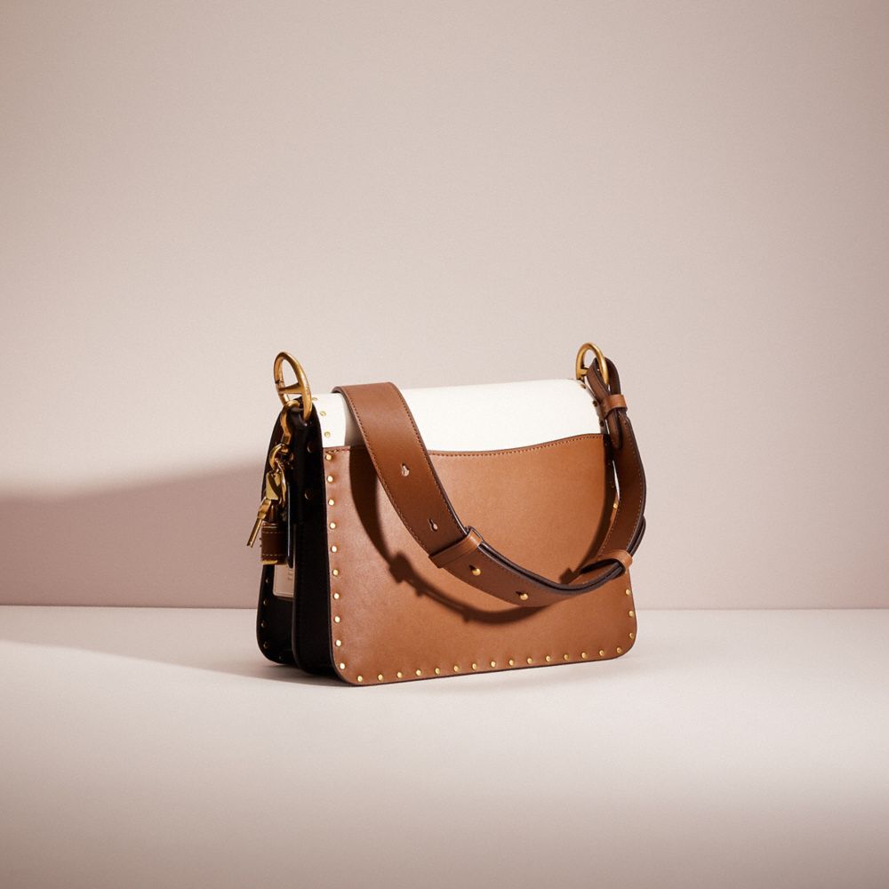 Upcrafted Beat Shoulder Bag In Colorblock With Rivets