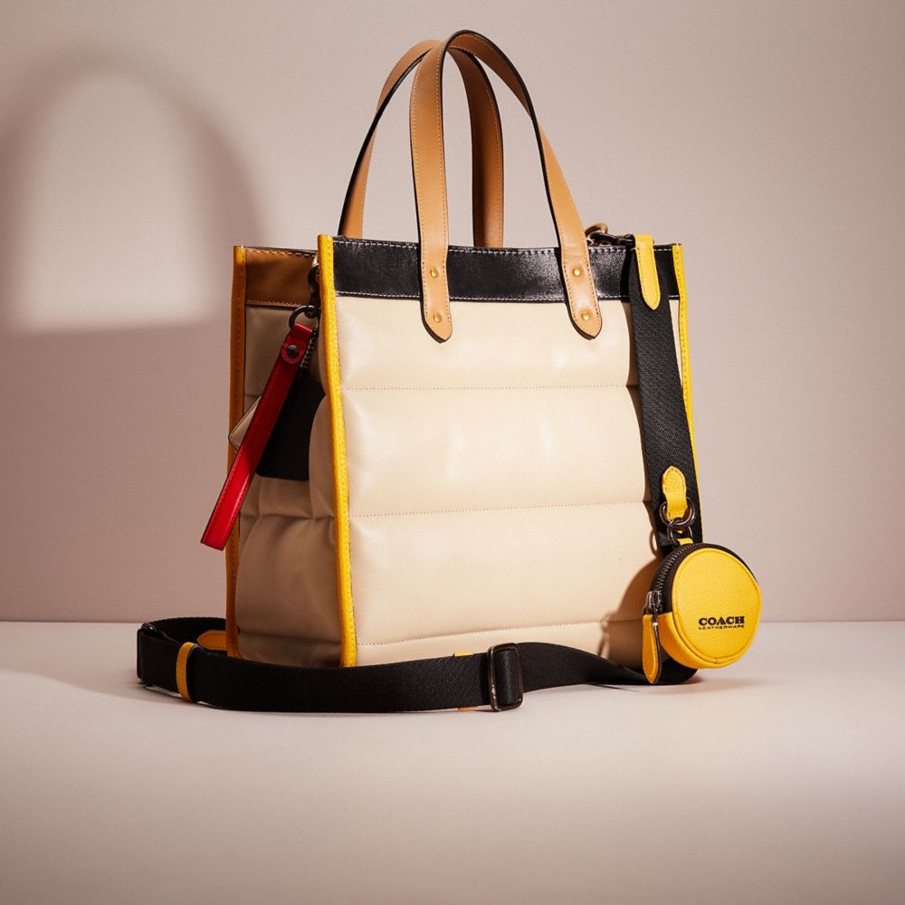 Restored Field Tote With Colorblock Quilting And Coach Badge