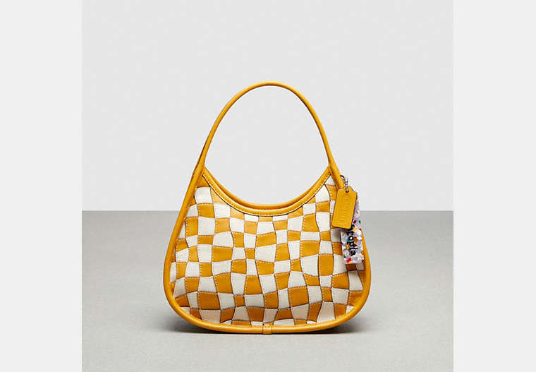 Coach Outlet Ergo Bag In Wavy Checkerboard Upcrafted Leather In Yellow