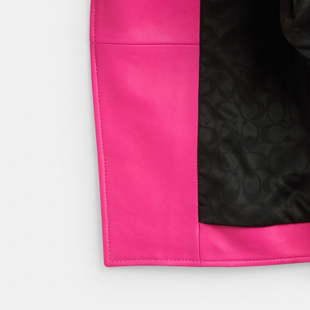 COACH®,The Lil Nas X Drop Biker Jacket,,Inside View,Top View