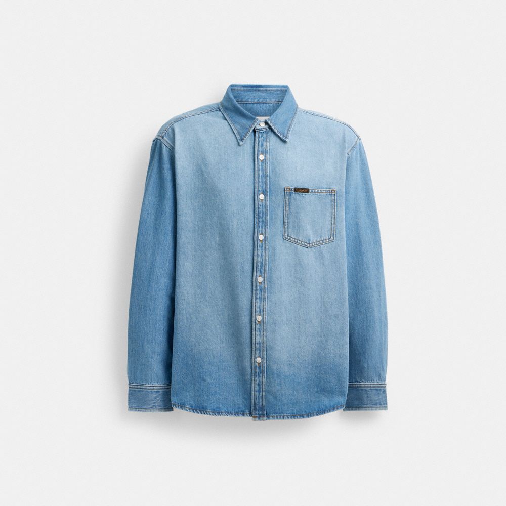 Coach Denim Shirt In Blue