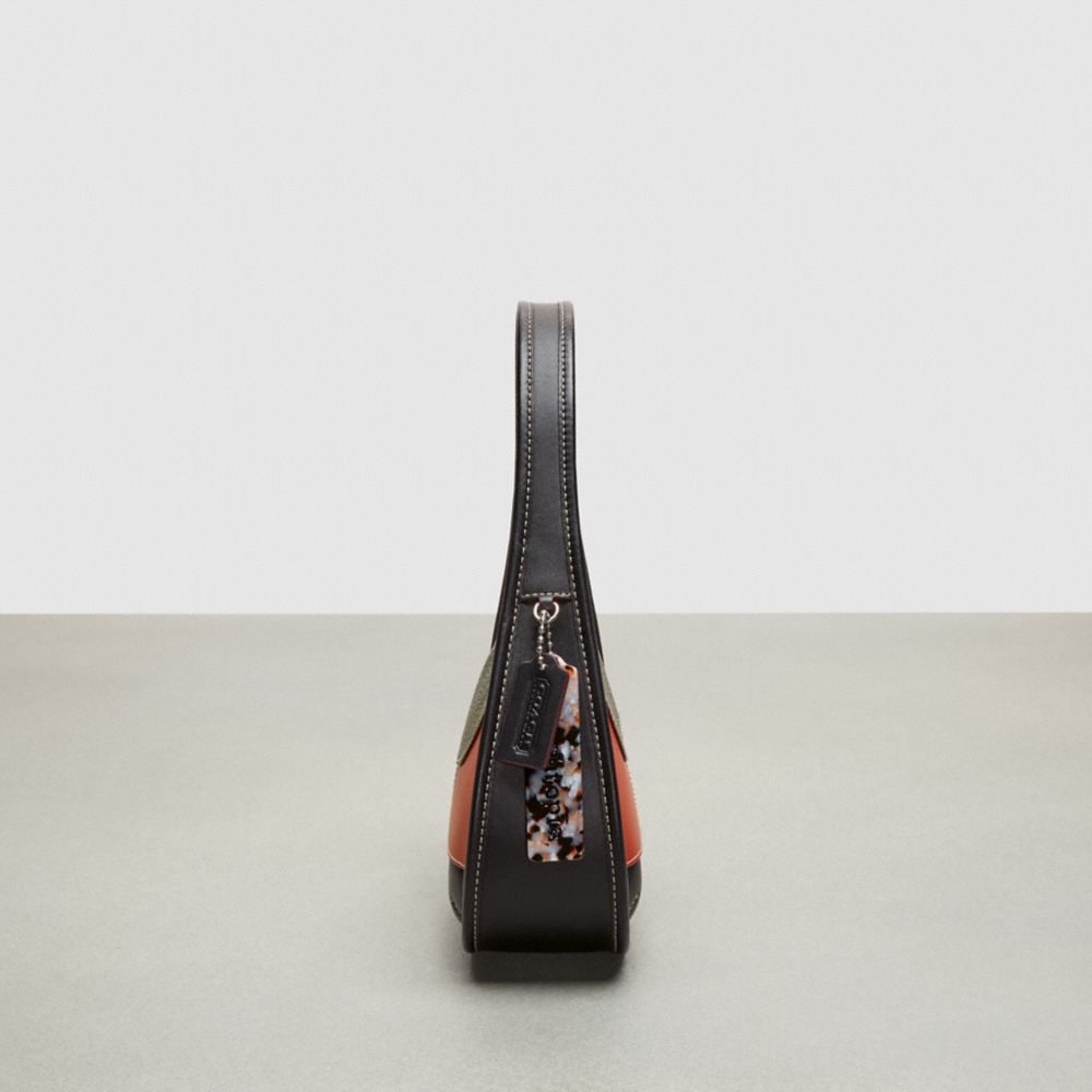 COACH®,Porté-épaule Ergo en cuir ondulé patchwork Upcrafted,Cuir Coachtopia,Vert Armée/Rouille Multi,Group View