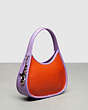 COACH®,Ergo Bag With Upcrafted Leather Sequins,Upcrafted Leather™,Small,Sun Orange/Iris,Angle View