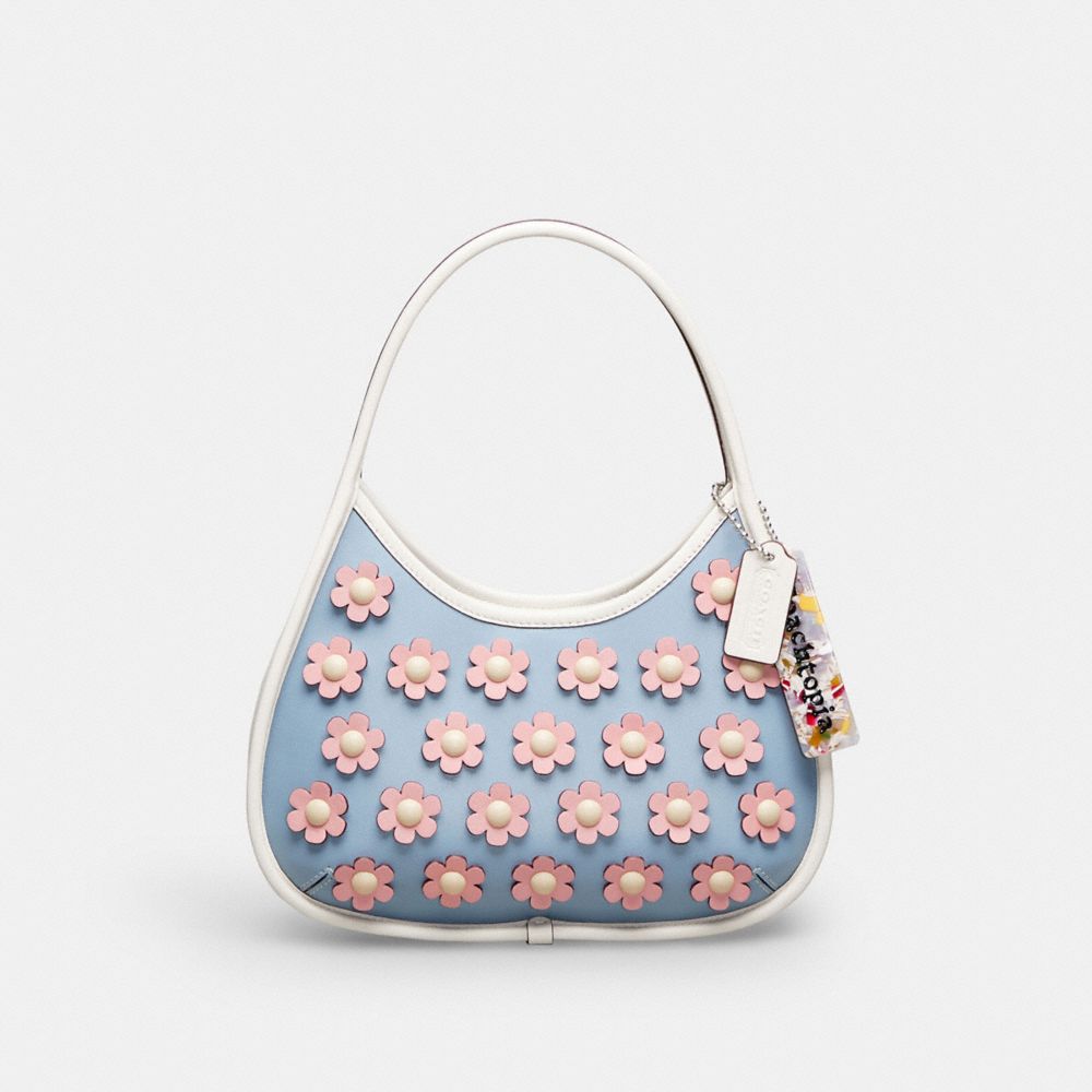 Ergo Bag In Mini Flower Applique Upcrafted Leather