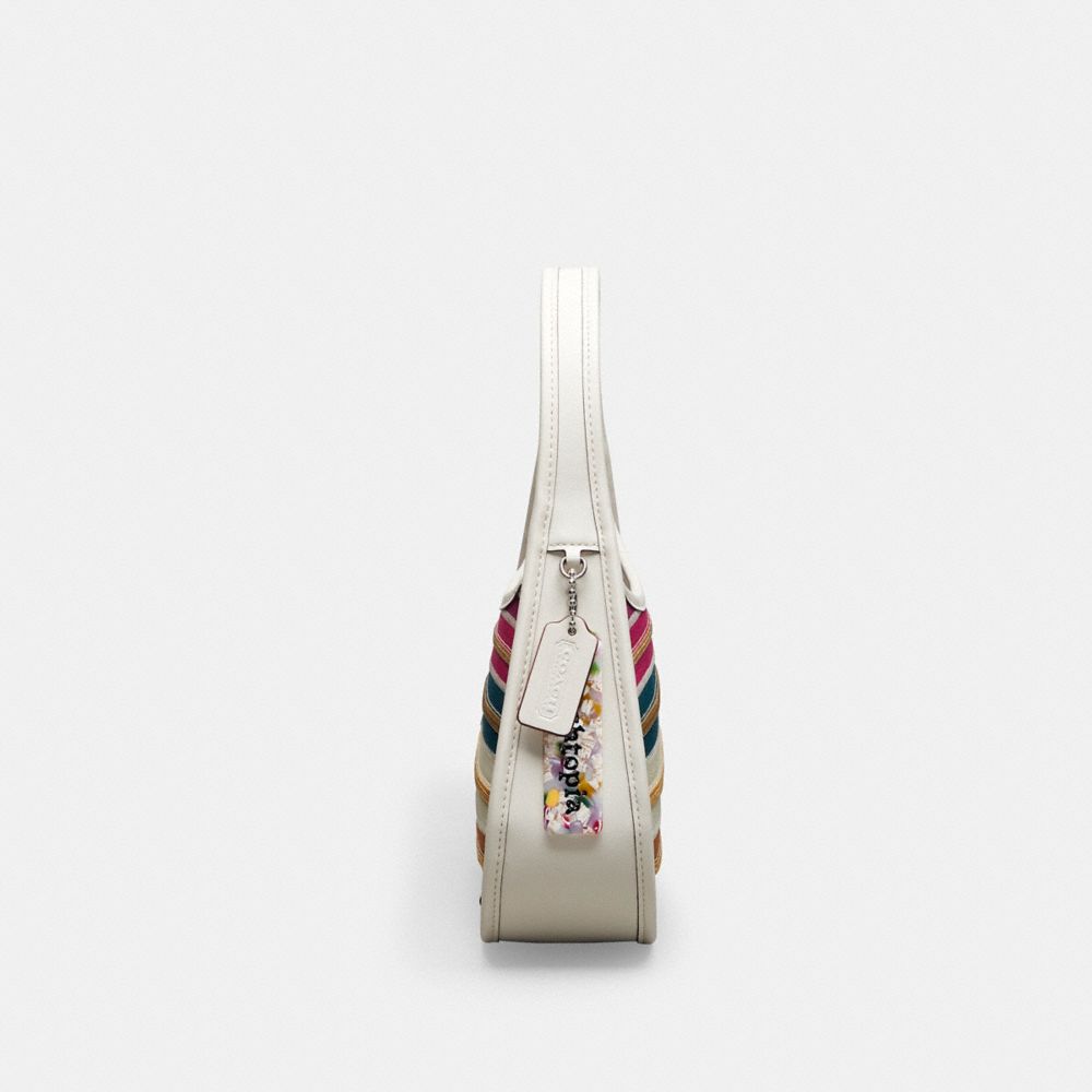 COACH®,Ergo Bag With Upcrafted Zippers,Leather,Acrylic,Shoulder Bag,Plastic,Embossed,Logo,Piping,Day Party,Multi Color,Group View