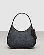 COACH®,Ergo Bag In Upcrushed Upcrafted Leather,Upcrafted Leather™,Small,Black,Front View