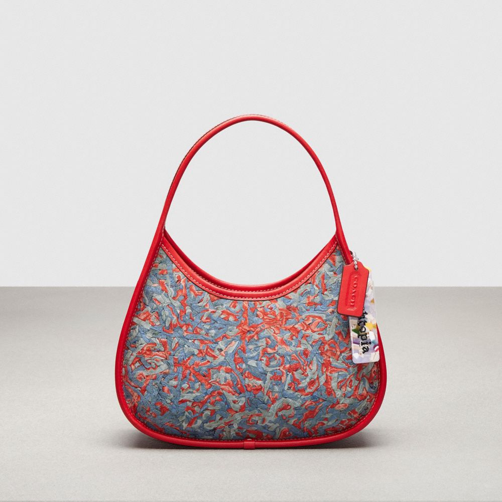COACH®,Ergo Bag In Upcrushed Upcrafted Leather,Upcrafted Leather™,Small,Miami Red Multi,Front View image number 0
