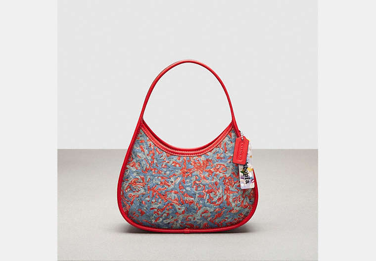 COACH®,Ergo Bag in Upcrushed Upcrafted Leather,Upcrafted Leather™,Small,Miami Red Multi,Front View