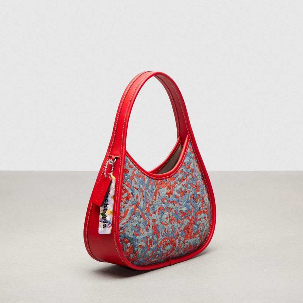 COACH®,Sac Ergo en cuir Upcrushed Upcrafted,Cuir retravaillé™,Rouge Miami multi,Angle View