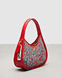COACH®,Ergo Bag in Upcrushed Upcrafted Leather,Upcrafted Leather™,Small,Miami Red Multi,Angle View