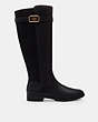 COACH®,FELICITY BOOT,Leather,Black,Angle View