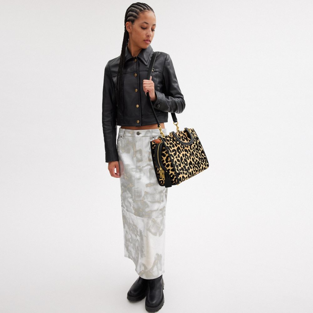 COACH®,Rogue Bag In Haircalf With Leopard Print,,Detail View