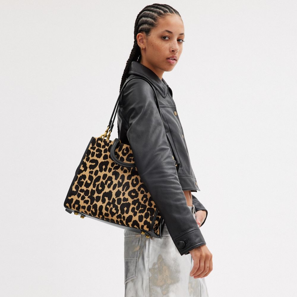 COACH®,Rogue Bag In Haircalf With Leopard Print,,Detail View