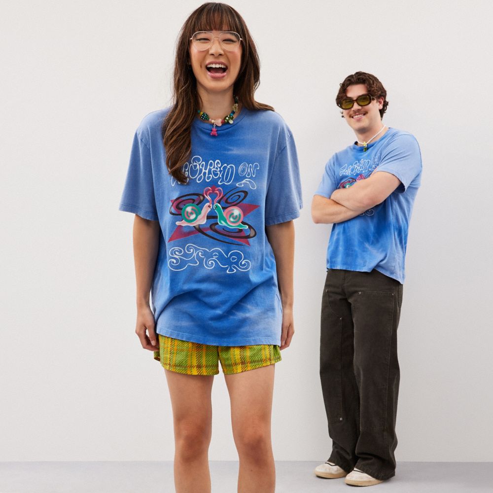 COACH®,Relaxed T Shirt With Wished On A Star Print,,Scale View