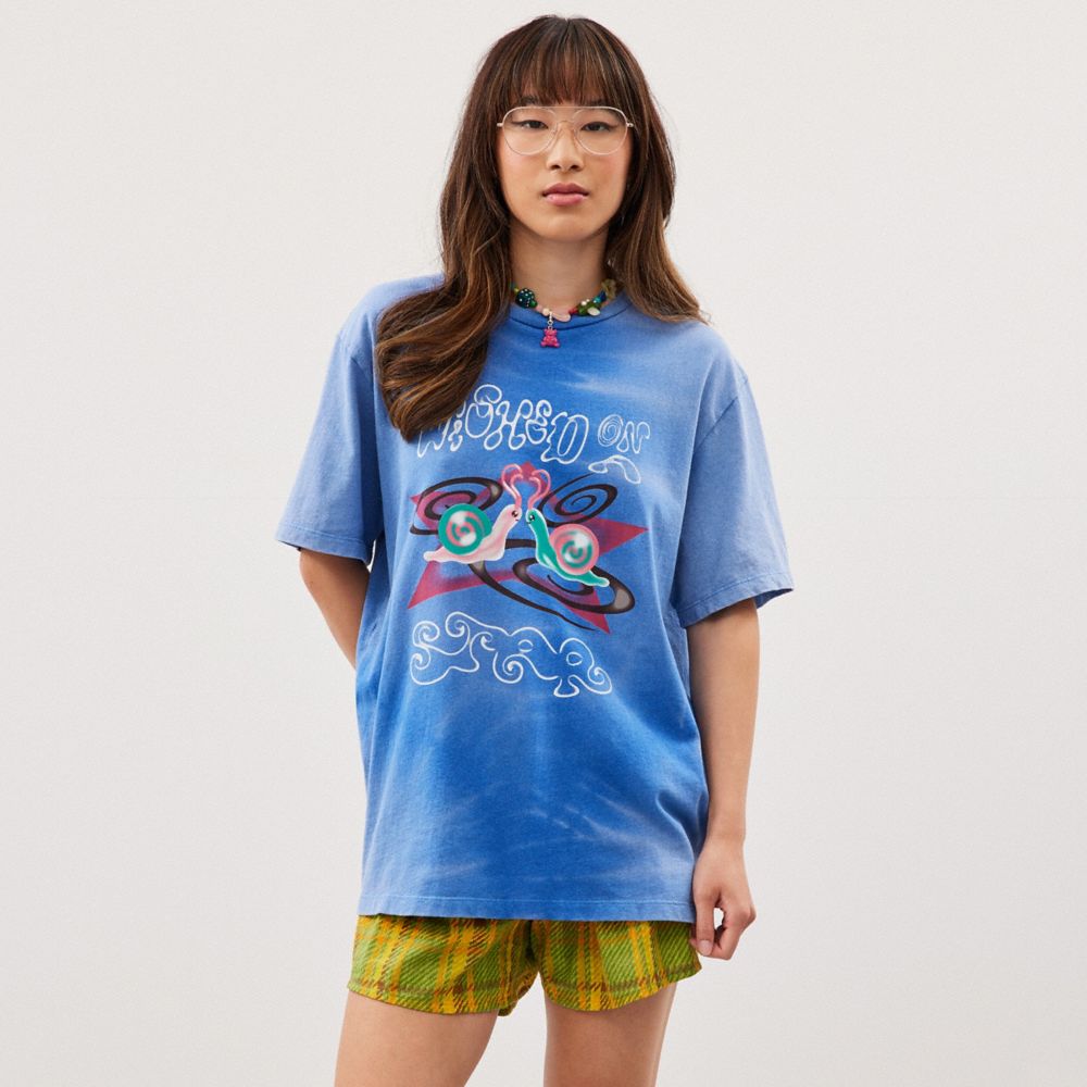 COACH®,Relaxed T Shirt With Wished On A Star Print,,Scale View
