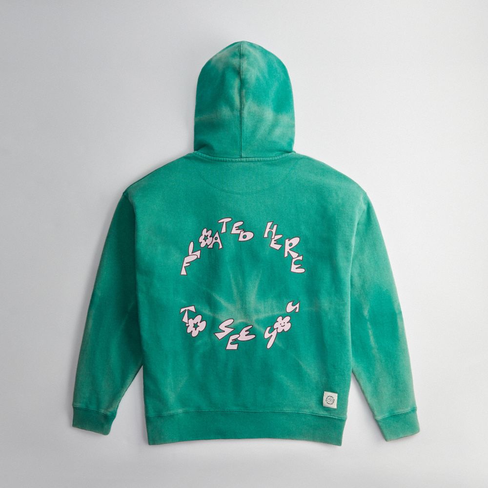 COACH®,Hoodie With Floating Butterfly Print,,Back View