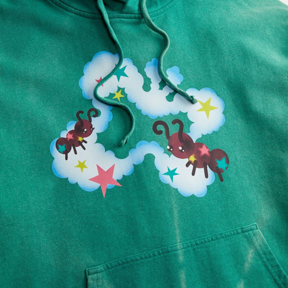 COACH®,Hoodie With Floating Butterfly Print,,Closer View