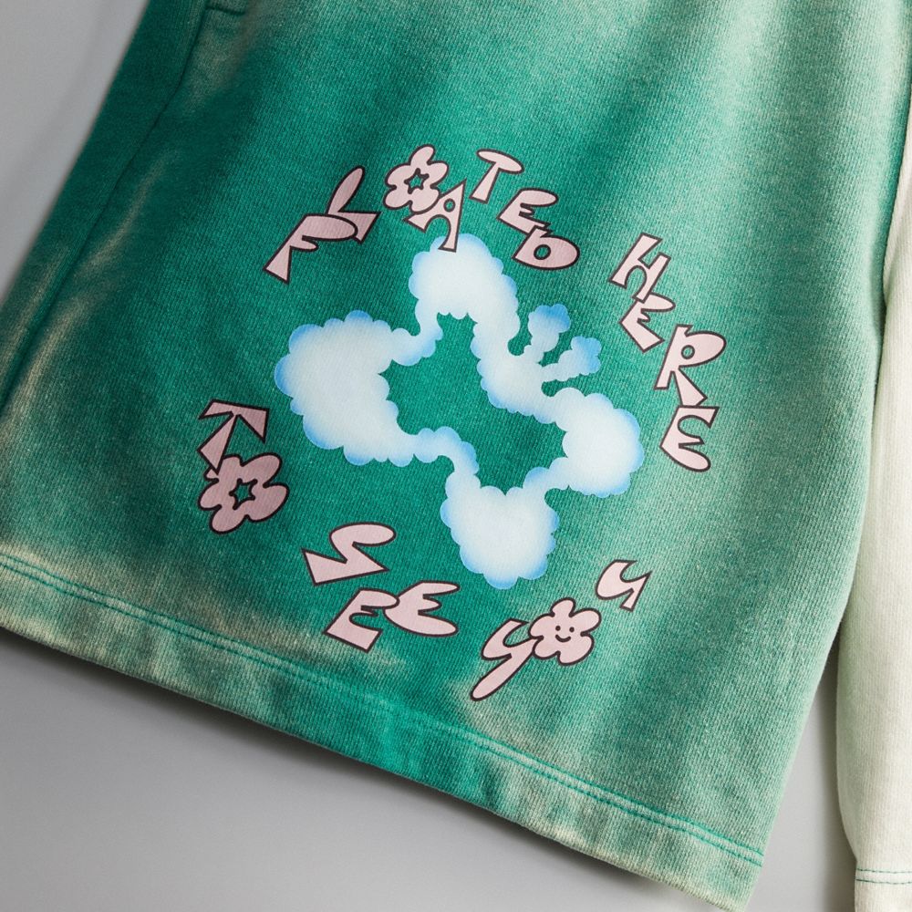 COACH®,Sweat Shorts With Floating Butterfly Print,,Closer View