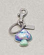 COACH®,Mushroom Bag Charm in 70% Recycled Resin,70% recycled resin,Blue Multi,Front View