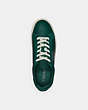 COACH®,CLIP LOW TOP SNEAKER,Mixed Materials,Dark Pine/Chalk,Inside View,Top View