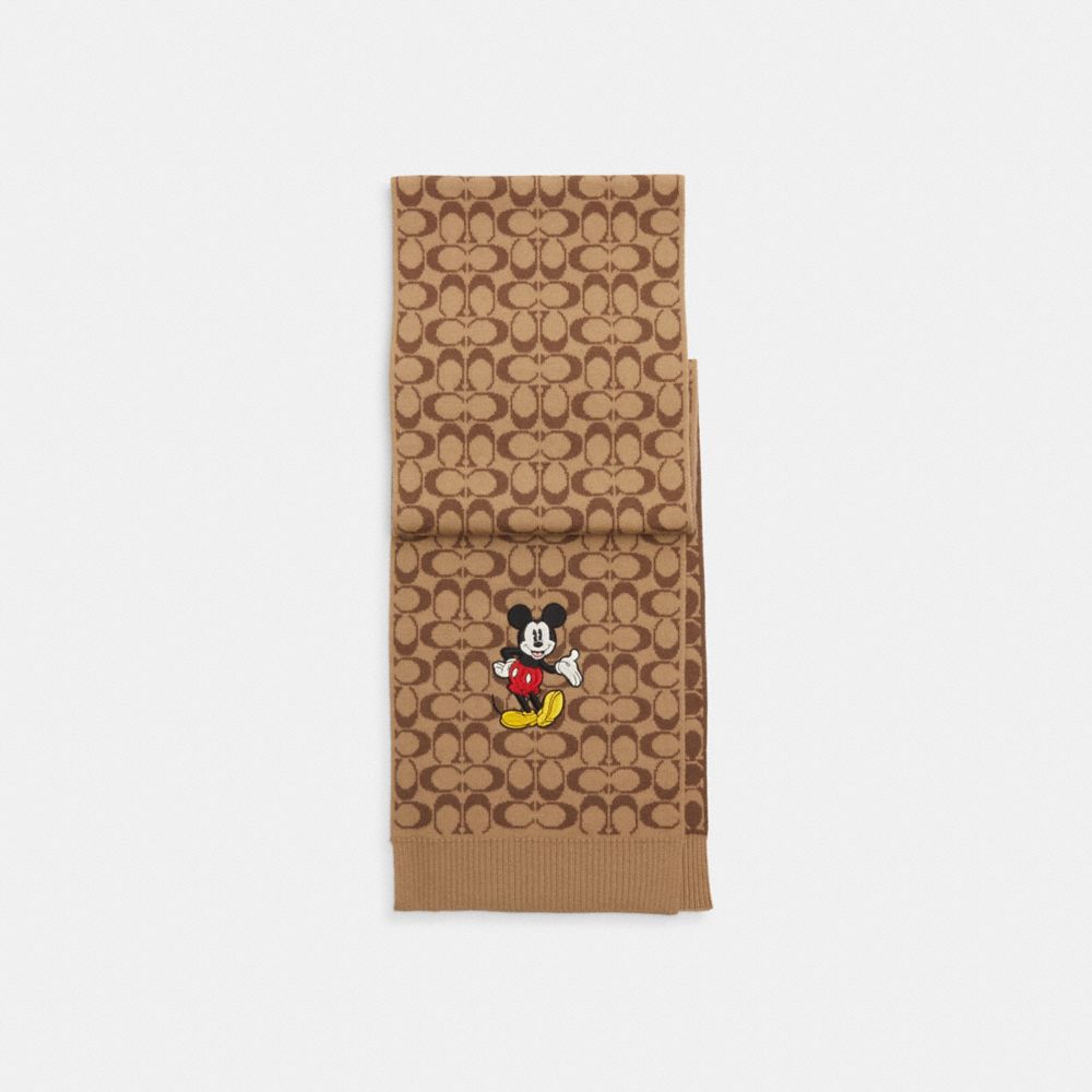 MickeyMouse【Disney X COACH】マフラー シグネチャー ミッキーマウス