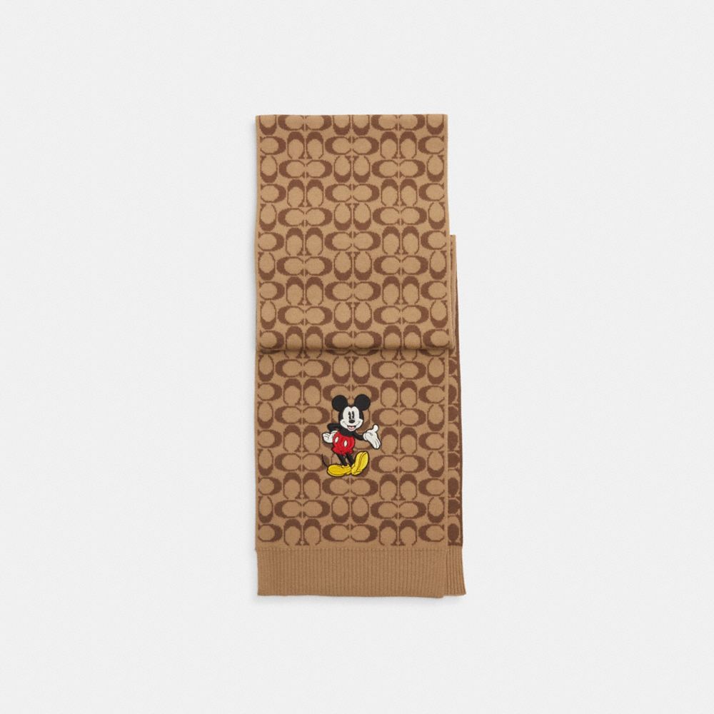 Coach Outlet Disney x Coach Signature Mickey Mouse Muffler - Beige