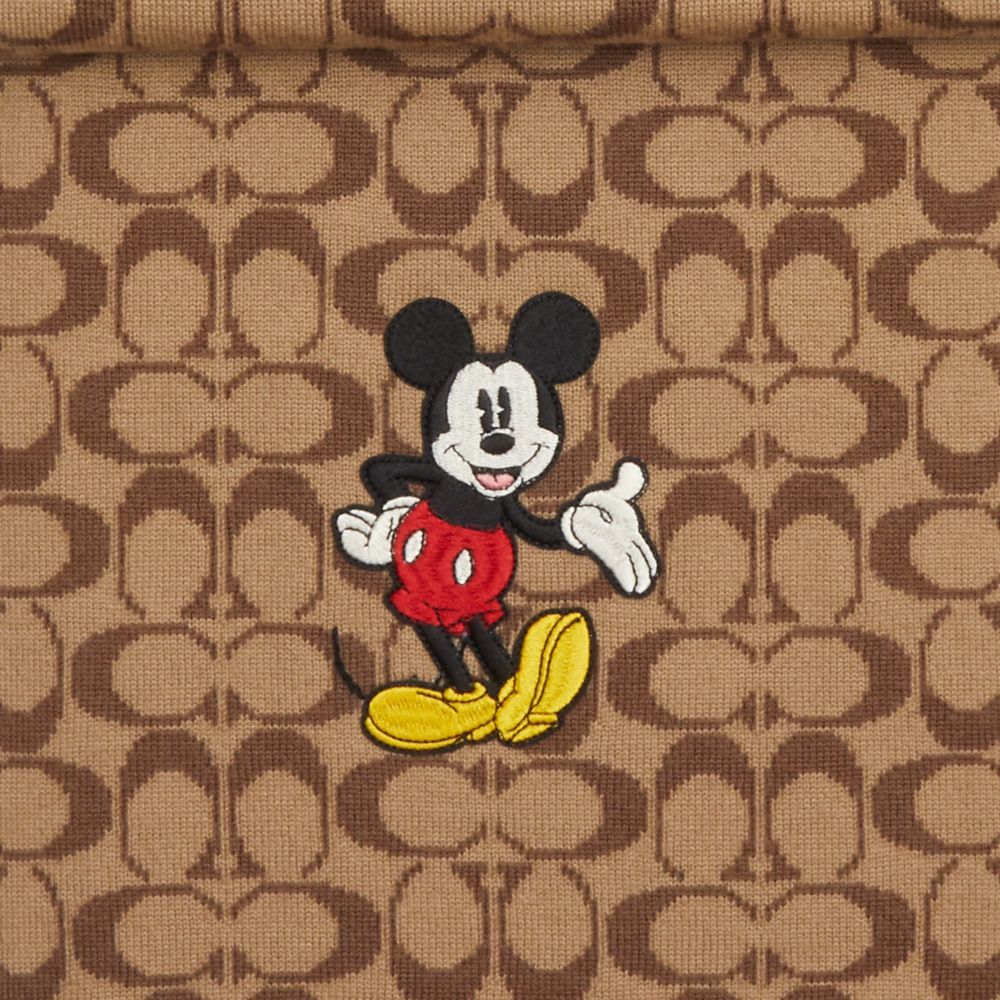 MickeyMouse【Disney X COACH】マフラー シグネチャー ミッキーマウス