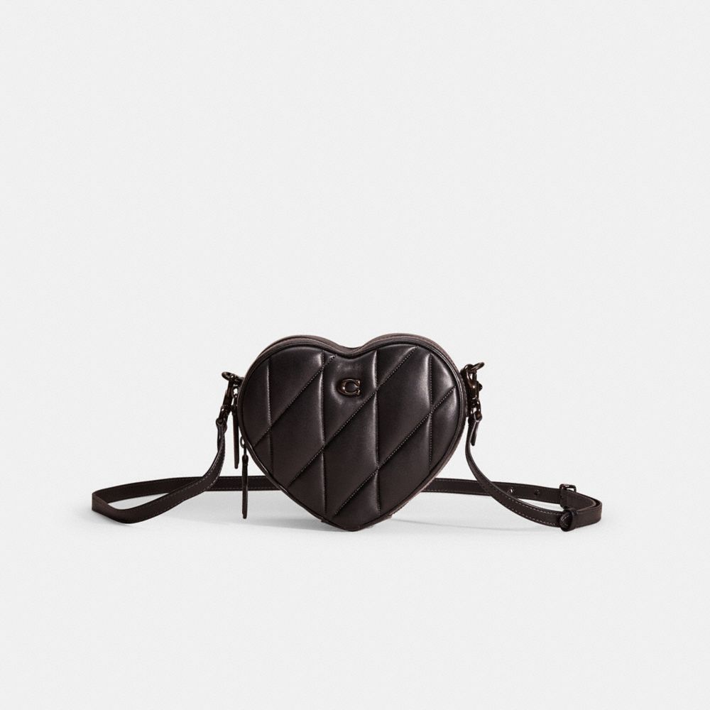 COACH Heart Quilted Leather Mini Crossbody