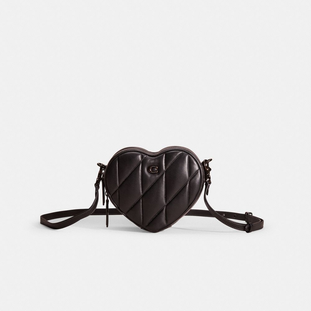 Coach Restored Heart Crossbody 14 With Pillow Quilting In Multi
