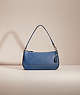 COACH®,RESTORED HAMPTONS DEMI BAG,Leather,Y2K,Silver/Chambray,Front View