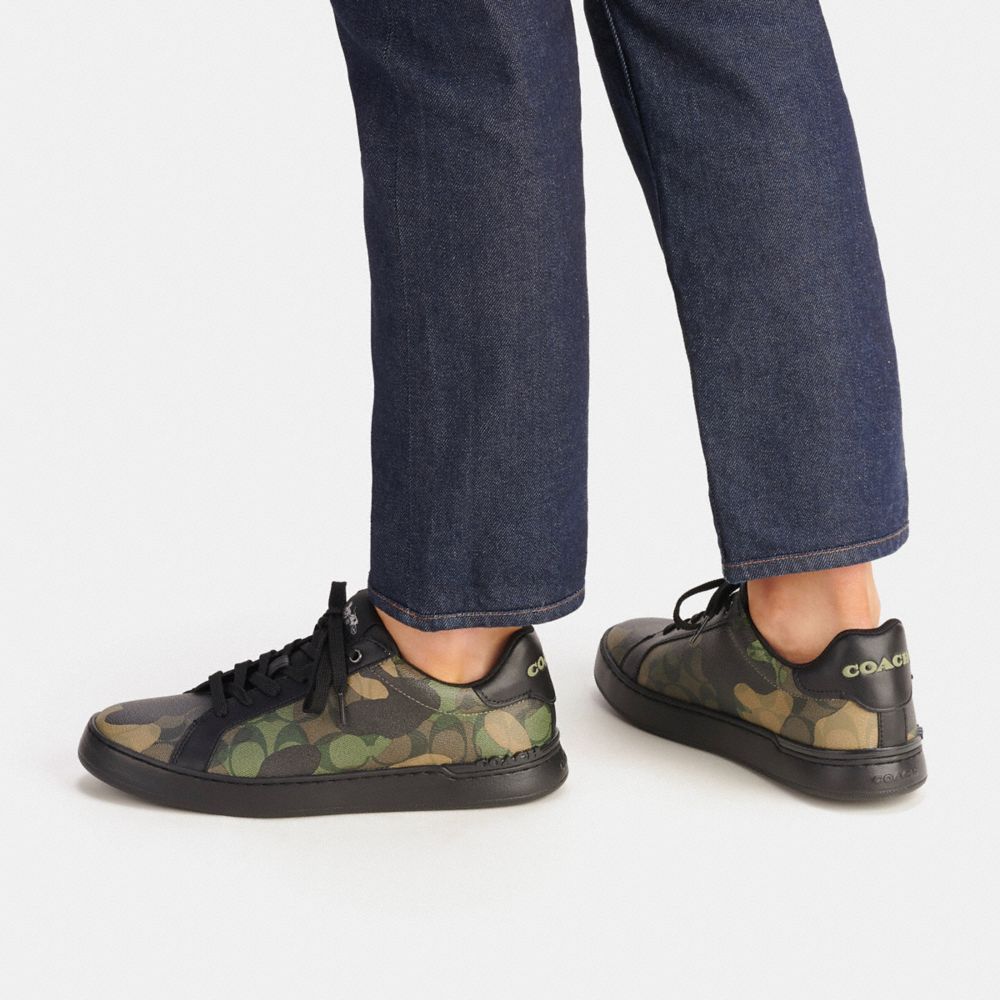 COACH®  Clip Low Top Sneaker In Signature Canvas With Camo Print