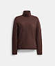 COACH®,LUREX SIGNATURE TURTLENECK SWEATER,wool,Brown,Front View
