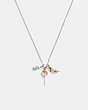 COACH®,STILETTO AND CANDY CHARM NECKLACE,Gold/Silver,Front View