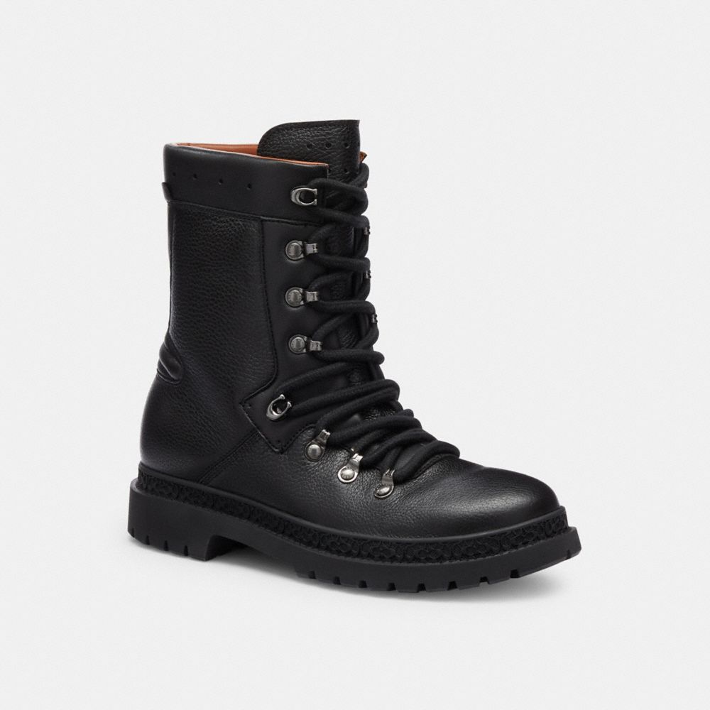 COACH®,CALLAN BOOT,Leather,Black,Front View image number 0