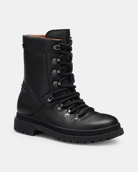 COACH®,CALLAN BOOT,Leather,Black,Front View