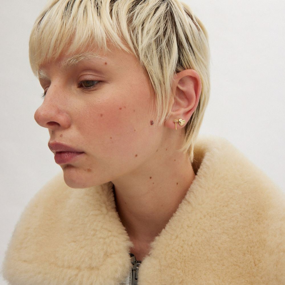 COACH®,ハート アンド ロリポップ スタッド ピアス セット,ピアス,ｺﾞｰﾙﾄﾞ/ﾏﾙﾁｶﾗｰ