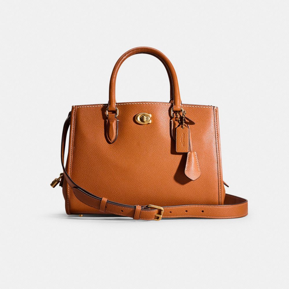 COACH®,Restored Brooke Carryall 28,Brown,Front View