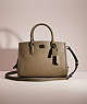 COACH®,RESTORED BROOKE CARRYALL 28,Polished Pebble Leather,Pewter/Army Green,Front View